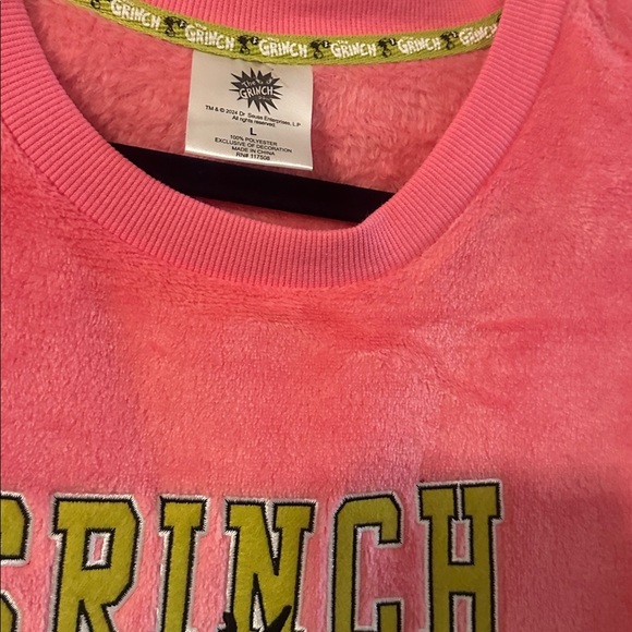 Dr. Seuss Pink Grinch Fleece Pullover - Picture 2 of 4
